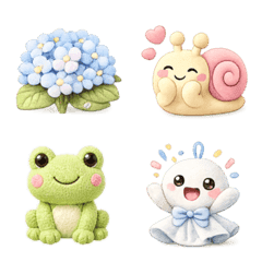The rainy season is cute emoji