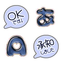 BLUE POP JP Alphabet INDIGO cute 04