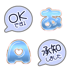BLUE POP JP Alphabet INDIGO cute 20