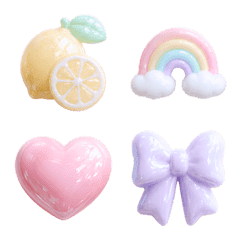 ぷっくり３D♡つやかわモチーフ