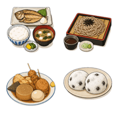 Lucky Japanese foods emoji
