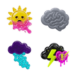 3D糖果天氣表情貼！Brainrot迷幻風