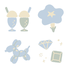 ふんわり3カラーの絵文字