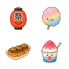 可愛夏日祭典表情貼
