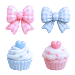 Pastel Pink & Blue Emoji