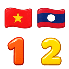 อิโมจิตัวเลขพร้อมธงประเทศต่างๆ
