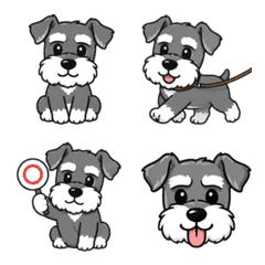 adorable Miniature Schnauzer Emoji