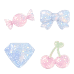 Glitter Clear Sticker Emoji
