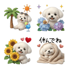 Felt Fluffy Stetch Daily Summer Maltese2