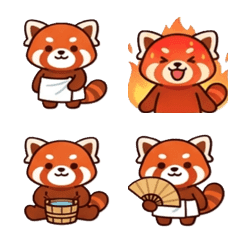 Sauna Red Panda Emoji