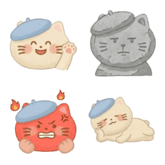 畫家帽小貓！萌萌日常表情貼