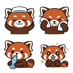 Hot Spring Red Panda Emoji