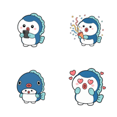 魚裝白白每日表情emoji40