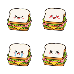 Sandwich-kun's facial emoji
