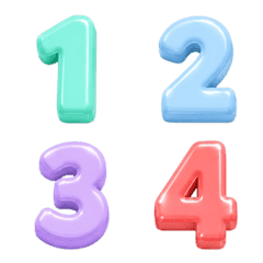 Puffy Numbers Pastel Candy Set2