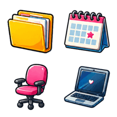 Emoji office and school