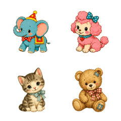 Retro Cute Animals Emoji