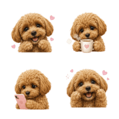 Fluffy Maltipoo Emojis