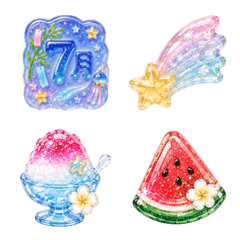 Sparkling July Resin Emoji