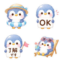 Summer enjoy penguin