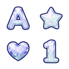 鈷藍寶石 ABC 123 數字字母 ♥ 表情貼