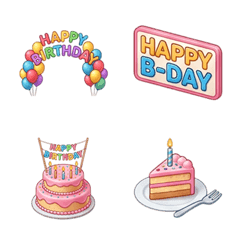 Birthday greeting emoji