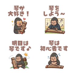 Gorilla playing the koto!