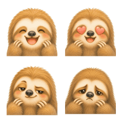 Sly Cute Sloth Emojis