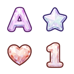 繽紛寶石 ABC 123 數字字母 ♥ 表情貼