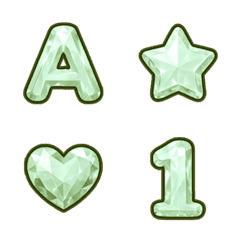 淺綠寶石 ABC 123 數字字母 ♥ 表情貼