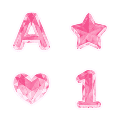 紅寶石 ABC 123 數字字母 ♥ 表情貼