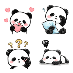 Hand-Drawn Panda Emoji Set