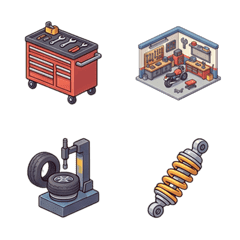 Emoji Motorcycle Repair Shop