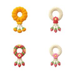Flower garland emoji