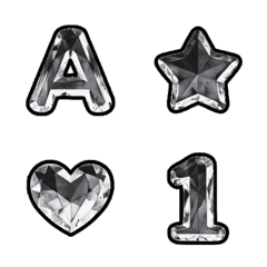黑寶石 ABC 數字字母 ♥ 動態表情貼