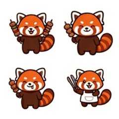 BBQ Red Panda Emoji
