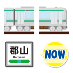栃木〜岩手／東北その1 緑の電車と駅名標
