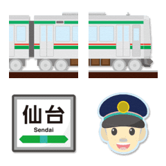 栃木〜岩手／東北その2 緑の電車と駅名標