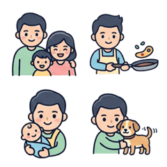 かわいいAI絵文字「主夫」