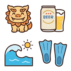 夏を感じる！かわいいAI絵文字「沖縄」