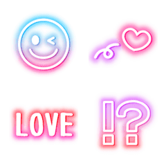 動く！かわいいネオン絵文字