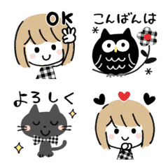 Fluffy bob girl Emoji 2