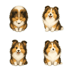 喜樂蒂牧羊犬繪本風1A