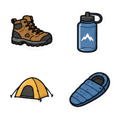 Mountain Gear Emoji for Hikers