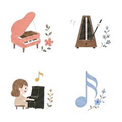 Piano and Music Notes for Music Lovers