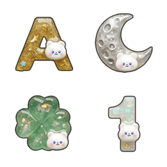 キラキラ 銀河 金 デコ文字 絵文字