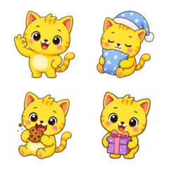 Cute little yellow cat
