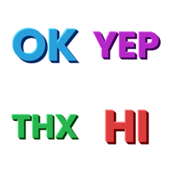 K. OK. Yep. Ultra Short English Emoji