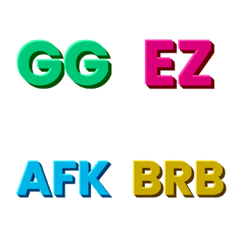 GG EZ! Gaming English Emoji for Gamers