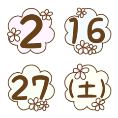 Colorful and Cute Plumeria Emoji (Dates)